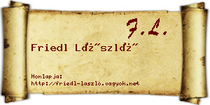 Friedl László névjegykártya